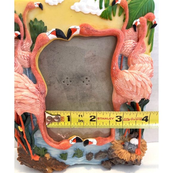 Pink Flamingo Photo Frame 3D Picture Flock Tropical Family Beach Cruise Vacation - Picture 8 of 10